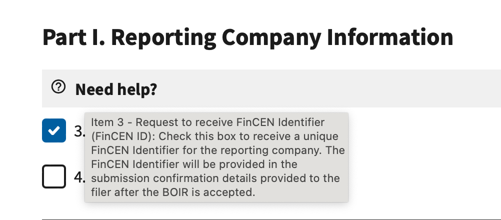 Reporting Company Information: Request to Receive FinCEN Identifier